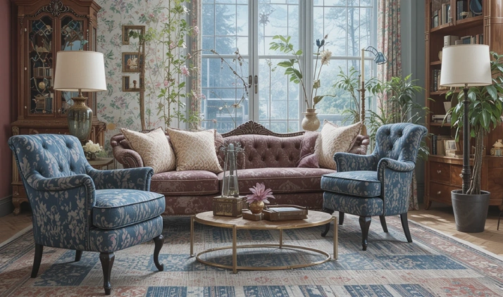 پارچه مبلی اجرا شده روی مبل