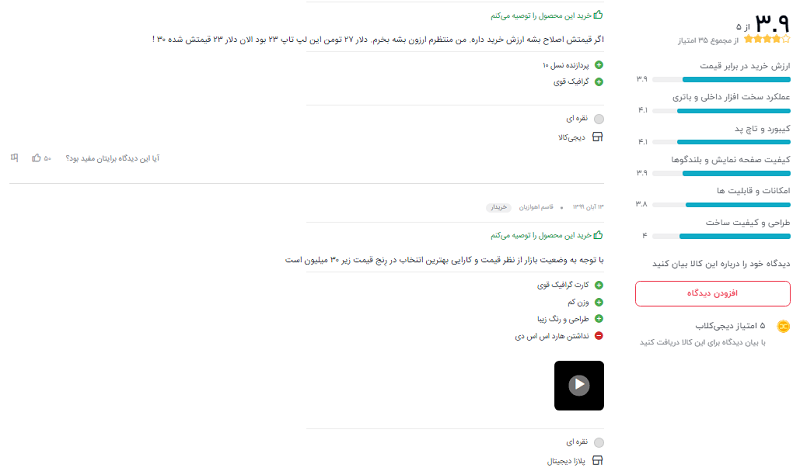 نظر خریداران دیجیکالا درباره‌ی  HP DA2211-A