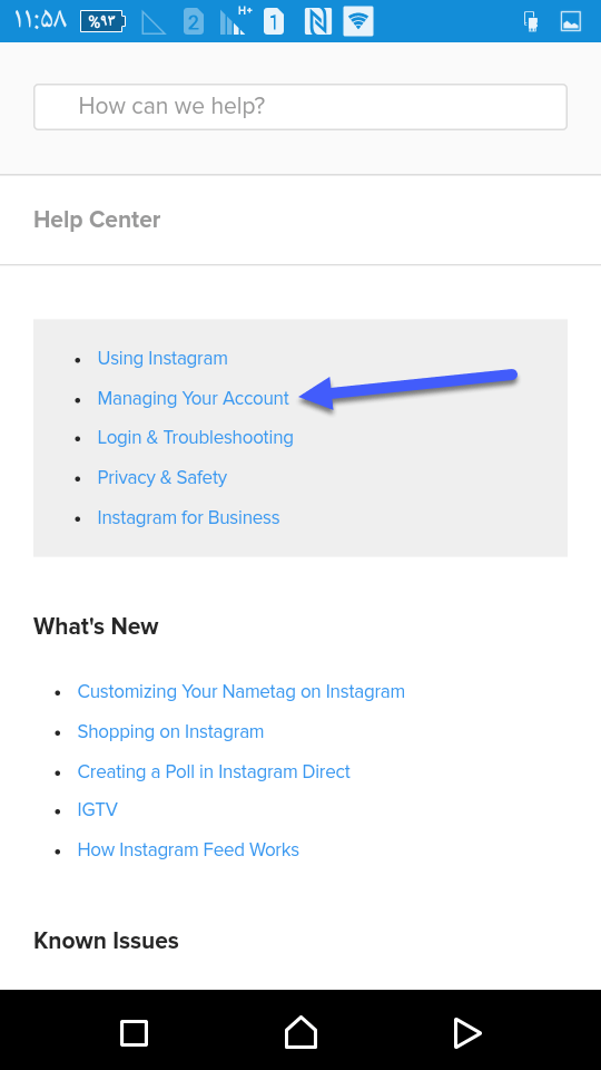 حذف اکانت اینستاگرام در موبایل3