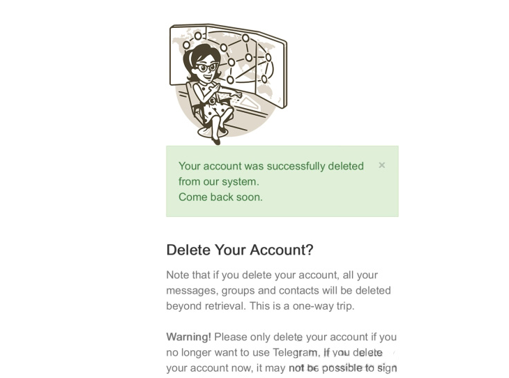 حذف اکانت تلگرام 8