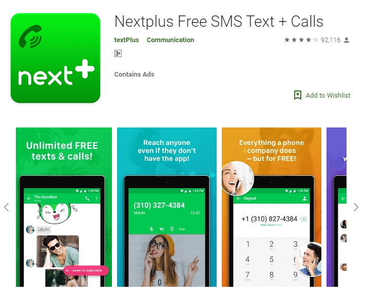 ساخت شماره مجازی با برنامه Nextplus