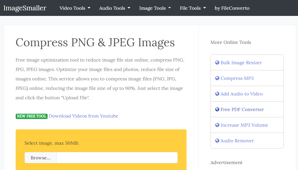فشرده سازی تصاویر با سایت imagesmaller