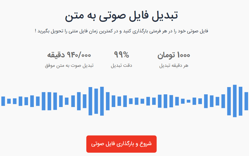 تبدیل فایل صوتی به متن