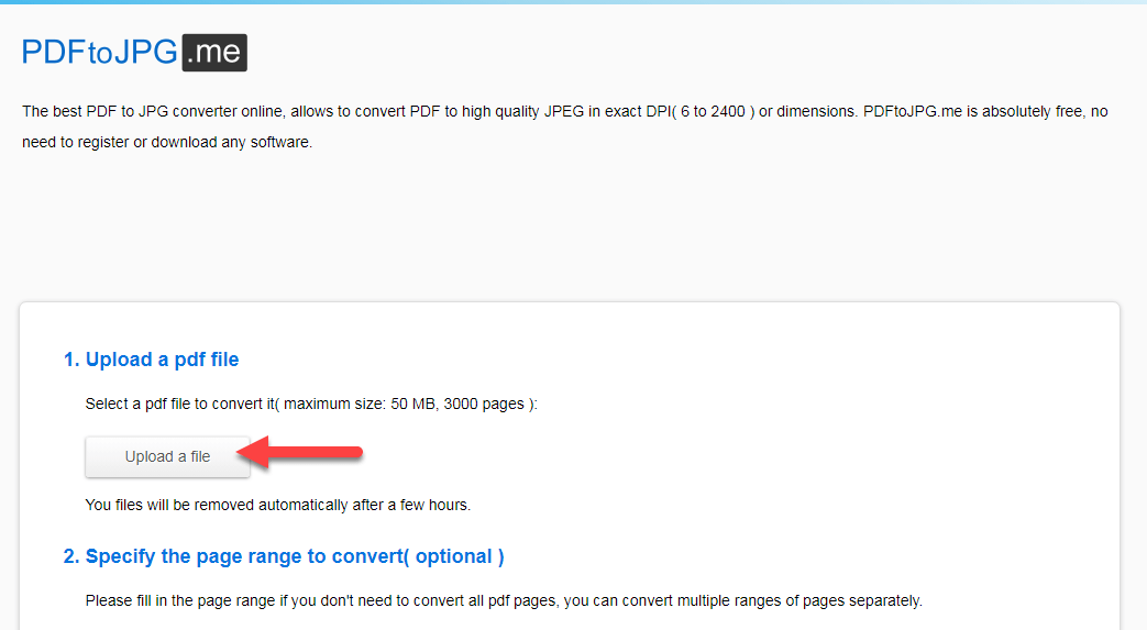 تبدیل PDF به عکس با سایت pdftojpg