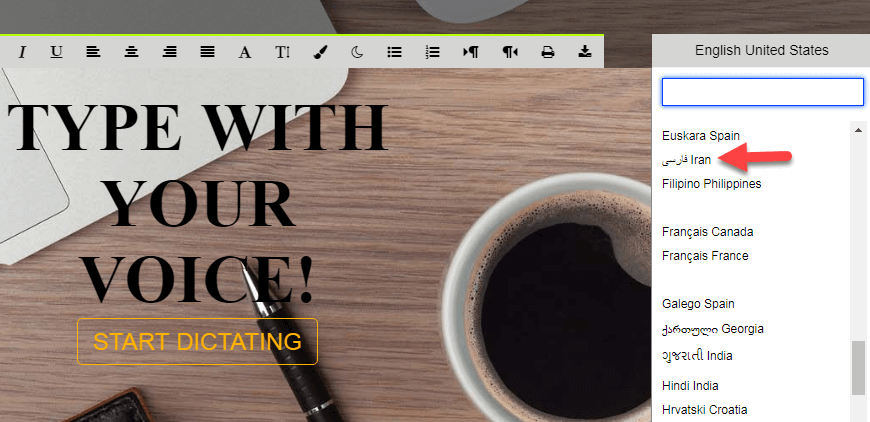 نحوه تبدیل صوت به متن با سایت speechtexter.com