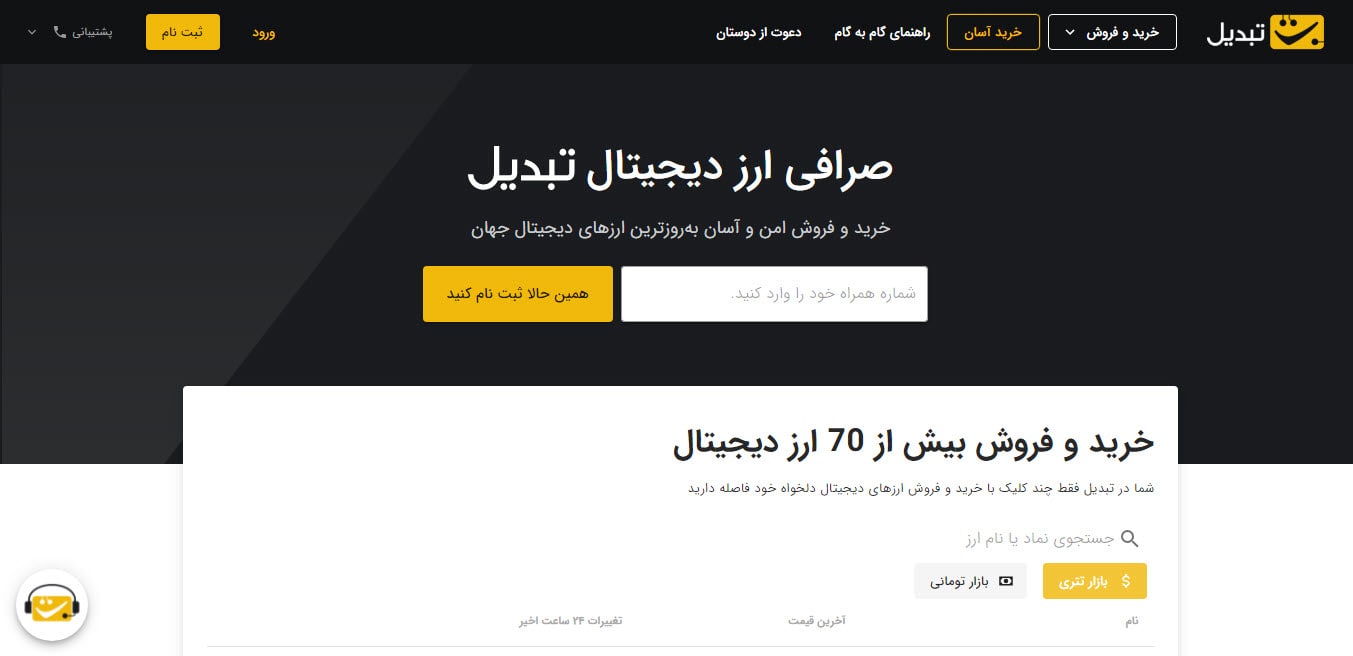 صرافی ارز دیجیتال تبدیل