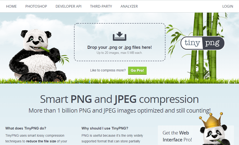 کاهش حجم تصاویر توسط tinypng.com