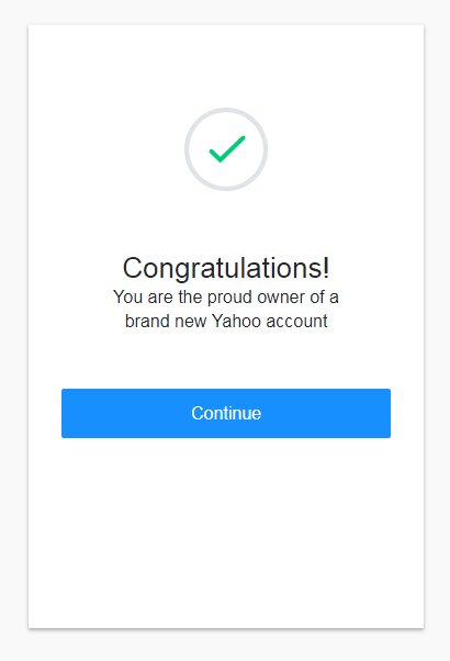 آخرین مرحله در ساخت ایمیل یاهو
