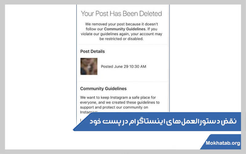 نقض-دستورالعمل‌های-اینستاگرام-در-پست-خود